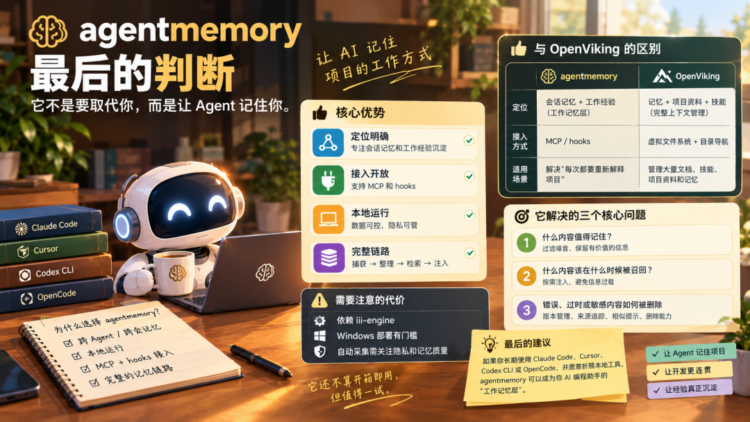 AI 编程助手总在“失忆”?试试这个开源记忆层 AgentMemory